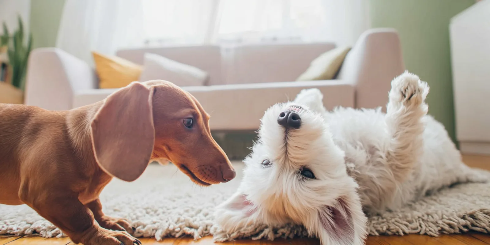 Deux animaux de compagnie au repos